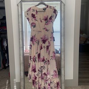 French Countryside Blush Floral Print Hi-lo Dress NWT